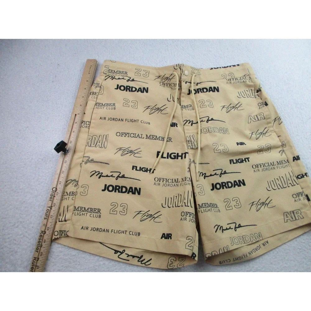 NWT Air Jordan Flight MVP Shorts Mens M Gold Black Signature Basketball Athletic